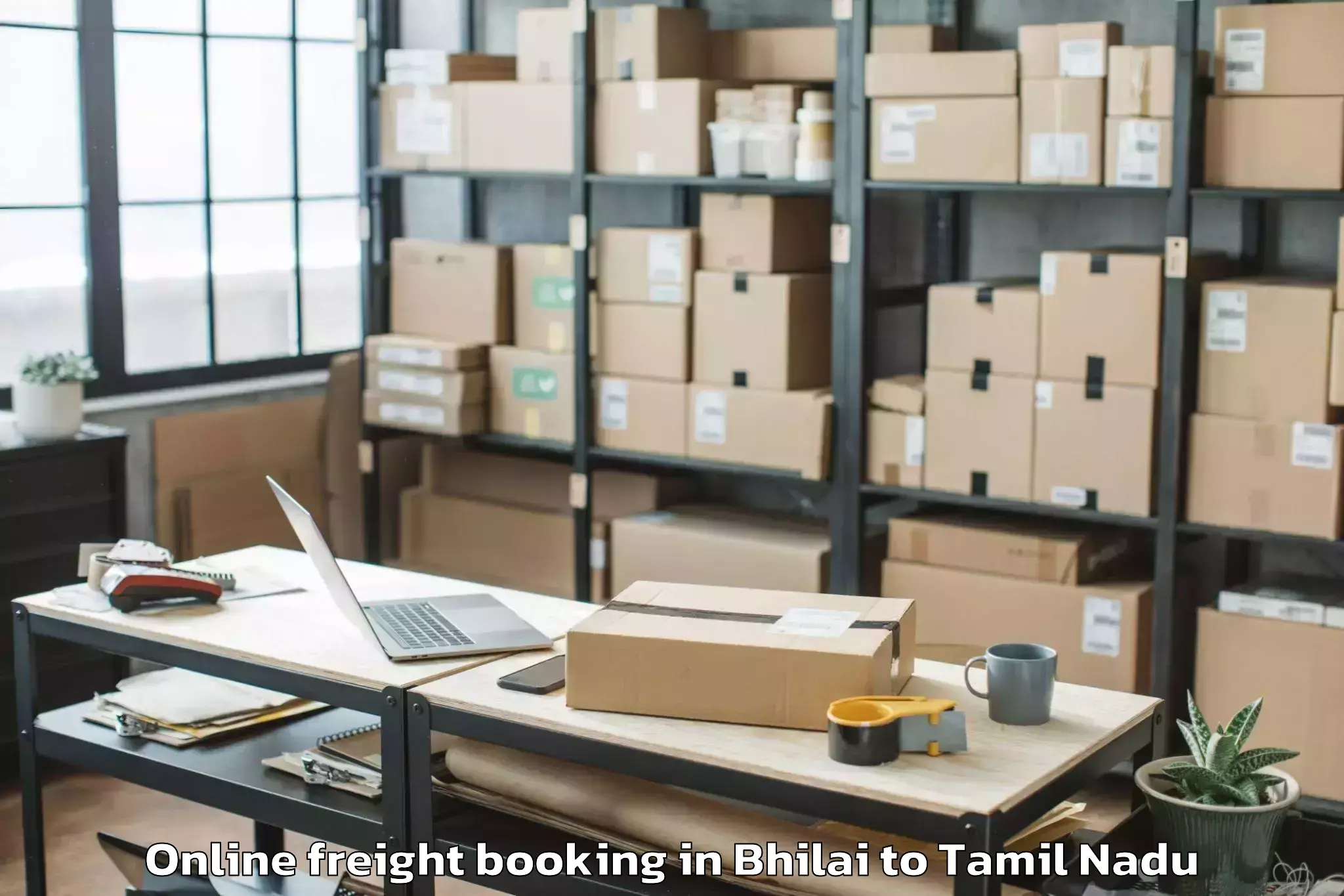 Professional Bhilai to Pushpavanam Online Freight Booking